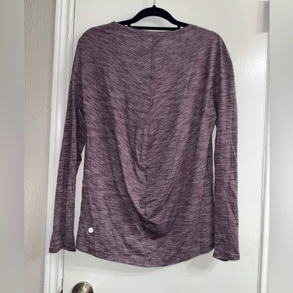 Lululemon Meant To Move Long Sleeve Heathered Foxglove size 6